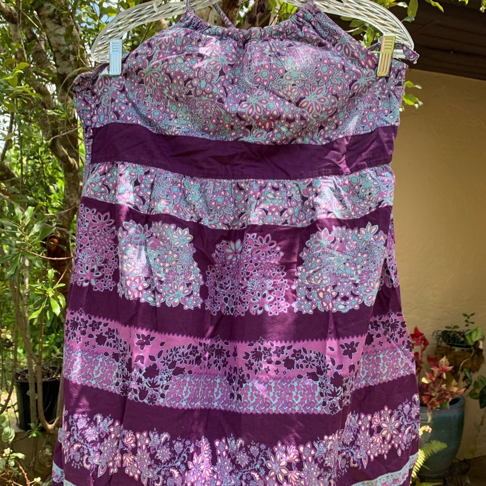 Bohemian beach halter mini-dress
